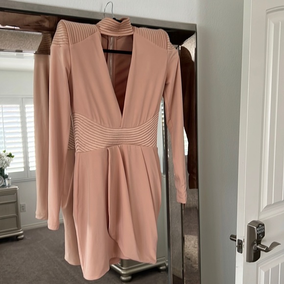 Zhivago Dresses Zhivago Collared Plunge Neck Long Sleeve Dress Poshmark